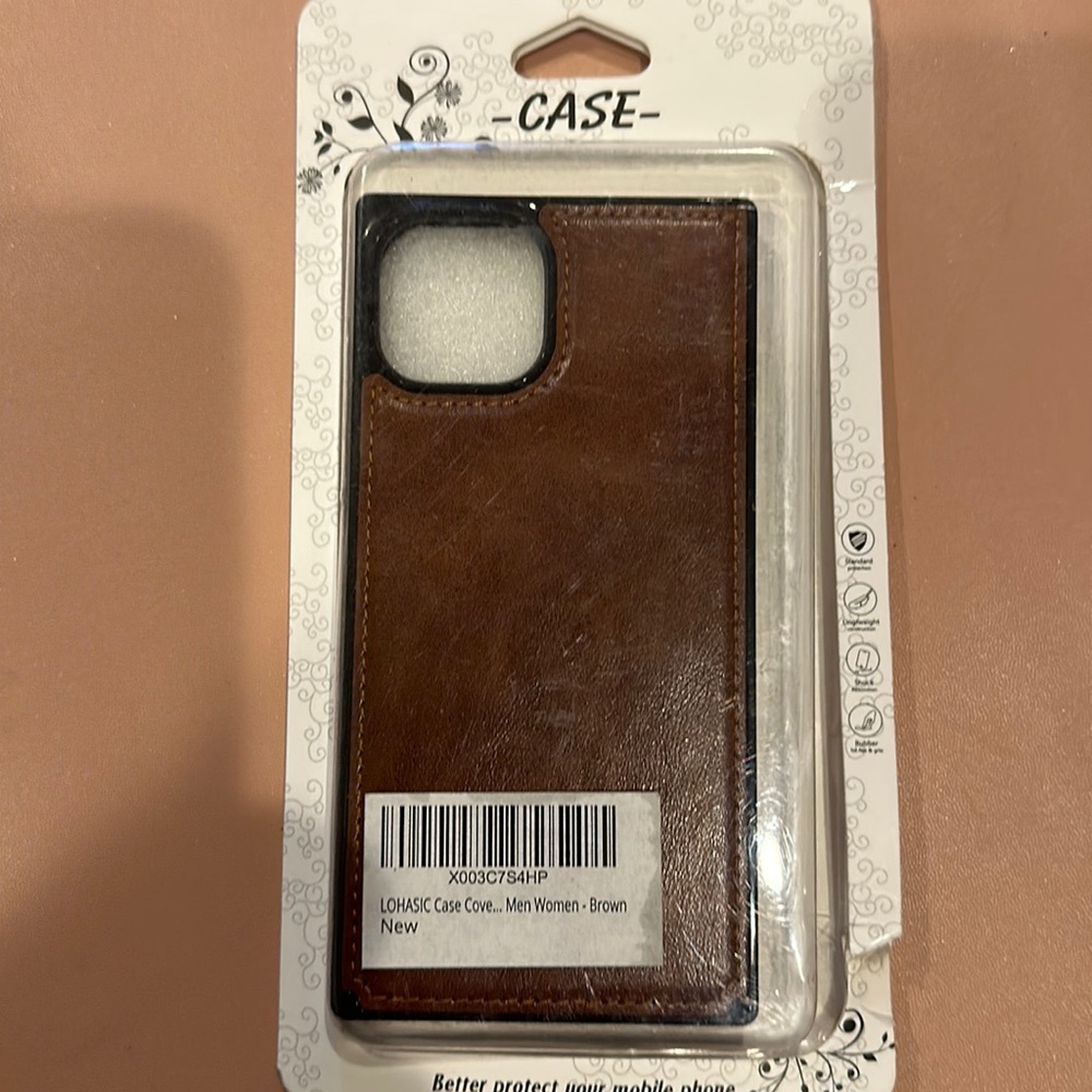 NIB Lohasic iphone 14 6.1” case brown